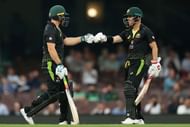 Aaron Finch (L) and David Warner